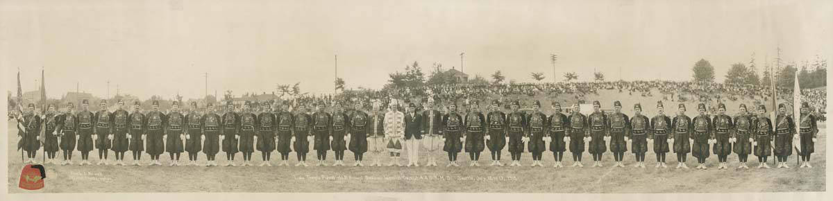 Philadelphia's LuLu Temple Shriners patrol at the 1915 convention in Seattle